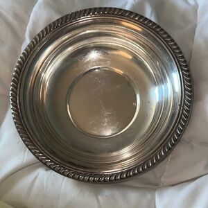 Classic Silver-Tone Decorative Serving Bowl - Silver
